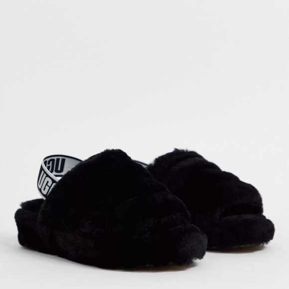 UGG Black slides sandals Sz 6 NWOB - Picture 2 of 2